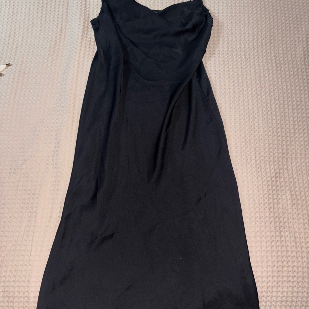 Zara Black Strapless Slip Dress